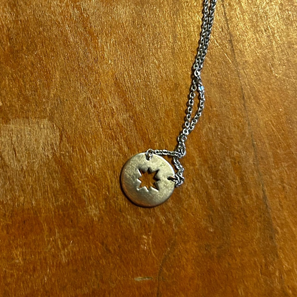 Silver Compass Pendant Necklace - Picture 7 of 11